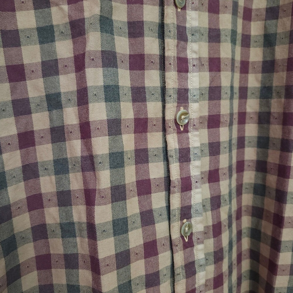 Ingram Mens Plaid Button Down Shirt Long Sleeve Made in Italy Size M - Picture 3 of 9